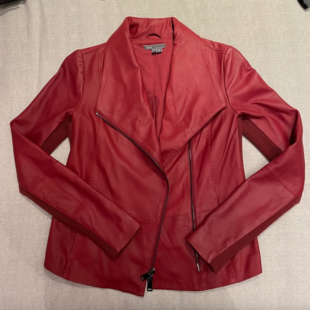 Vince moto leather jacket